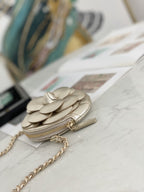 CHL -  Camellia Clutch With Chain Gold Bag For Women 11LO/4in