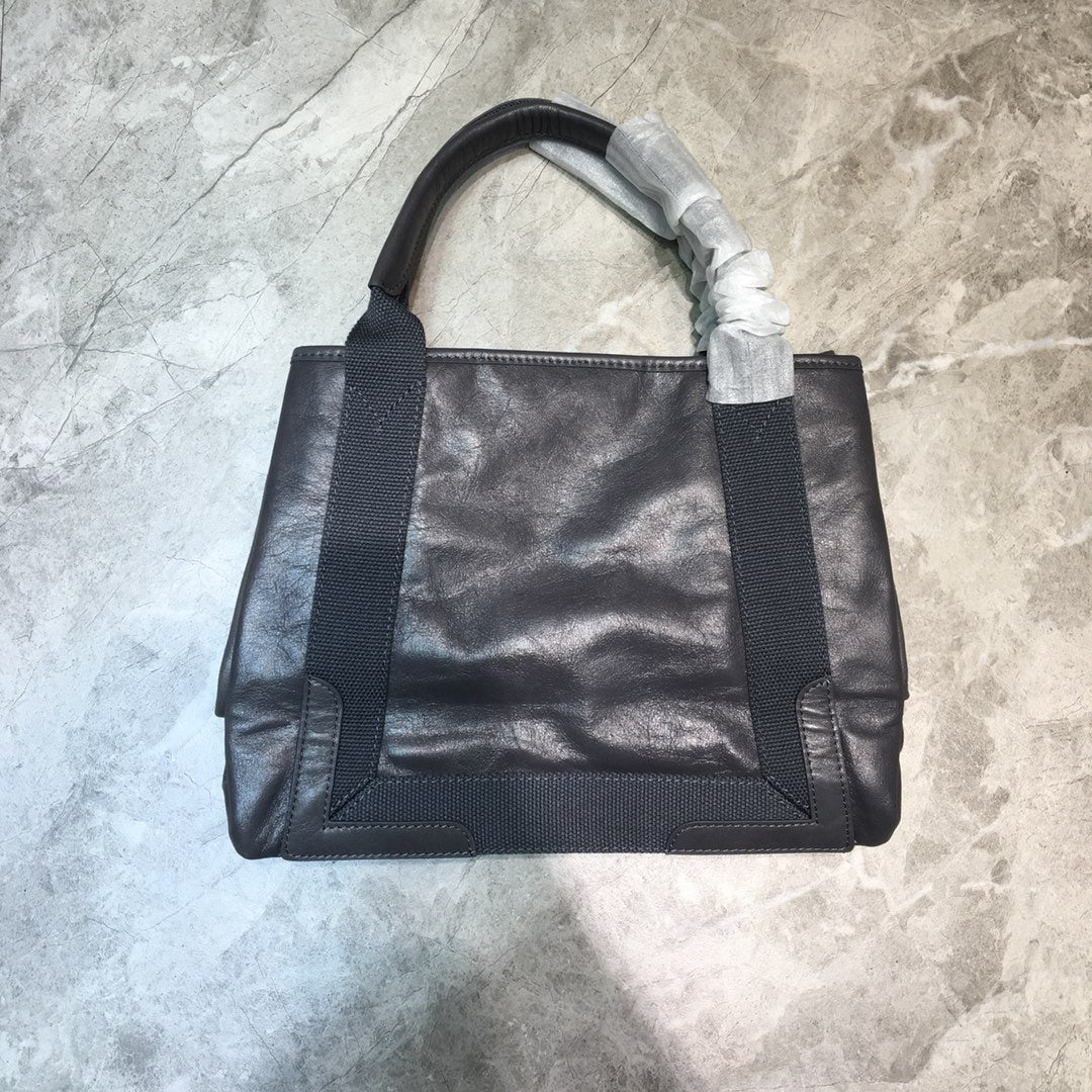 BLN-Ciaga Navy Small Cabas Tote Bag In Gray, For Women,  Bags 18.5in/47LO