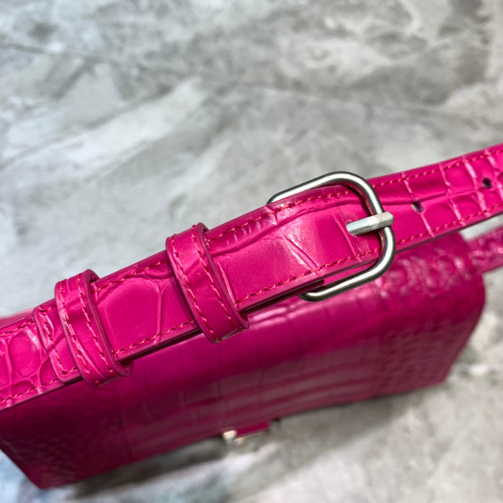 BLN-Ciaga Hourglass Handbag In Dark Pink, For Women,  Bags 9.8in/25LO