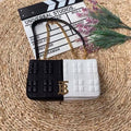 B-Berry - BB  Horseferry Print Quilted Small Lola Bag Monogram Black And White For Women, Bags 9in/23LO