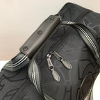 B-Berry - BB  Monogram Recycled Polyester Jacquard Holdall Black For Men, Bags 19.7in/50LO
