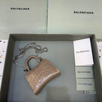BLN-Ciaga Hourglass Mini Handbag With Chain In Earth Brown, For Women,  Bags 4.7in/12LO