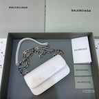 BLN-Ciaga Gossip Small On Chain Shoulder Bag White, For Women,  Bags 7.4in/19LO