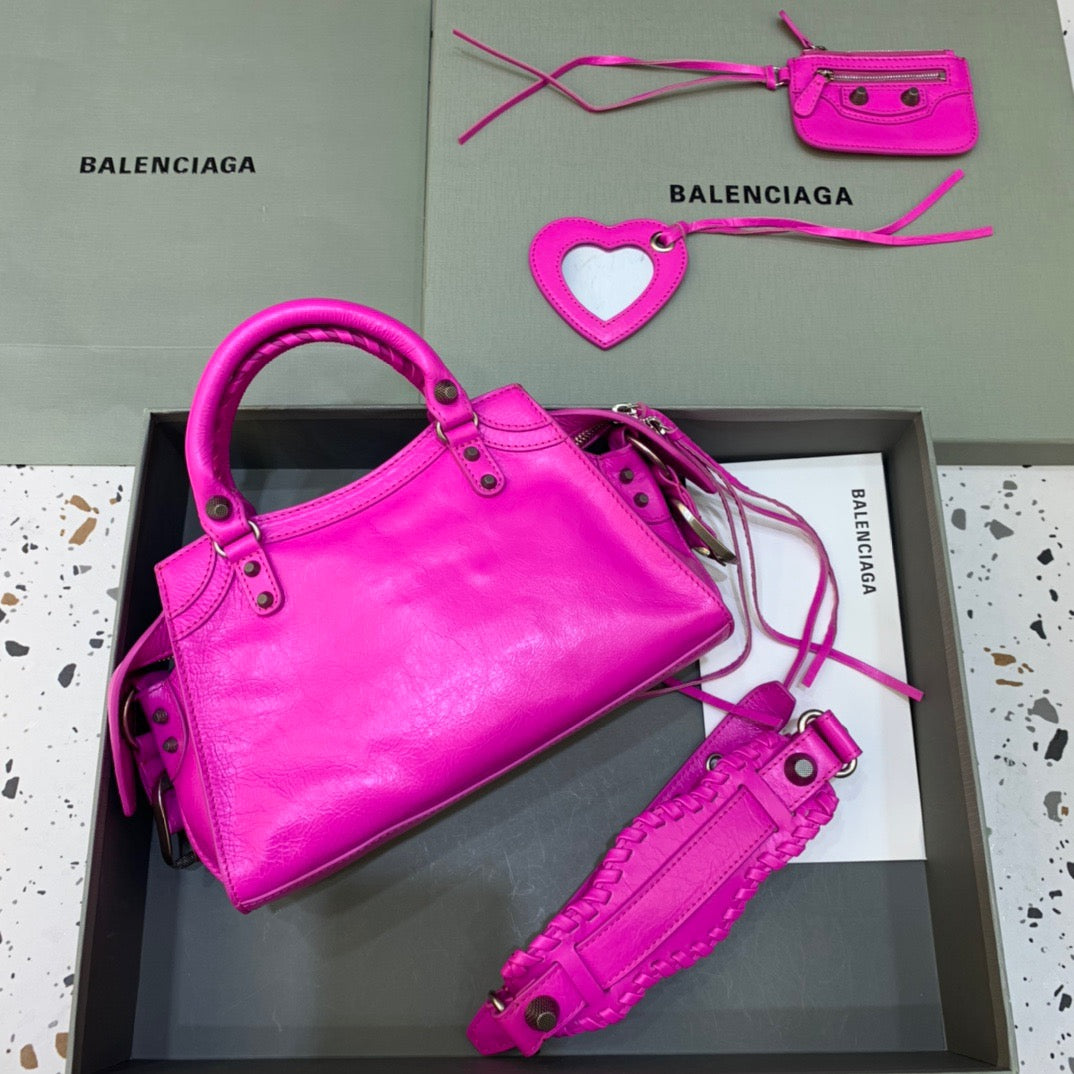 BLN-Ciaga Neo Cagole XS Handbag In Dark Pink, For Women,  Bags 10.2in/26LO