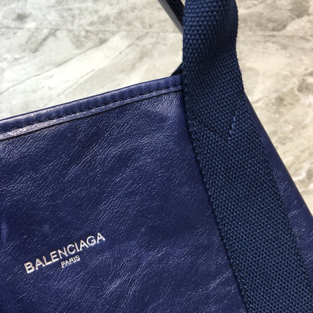 BLN-Ciaga Navy Small Cabas Tote Bag In Blue, For Women,  Bags 18.5in/47LO