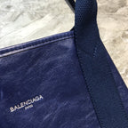 BLN-Ciaga Navy Small Cabas Tote Bag In Blue, For Women,  Bags 18.5in/47LO