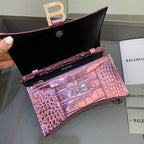 BLN-Ciaga Hourglass Wallet On Chain in Pink, For Women,  Bags 7.6in/19LO