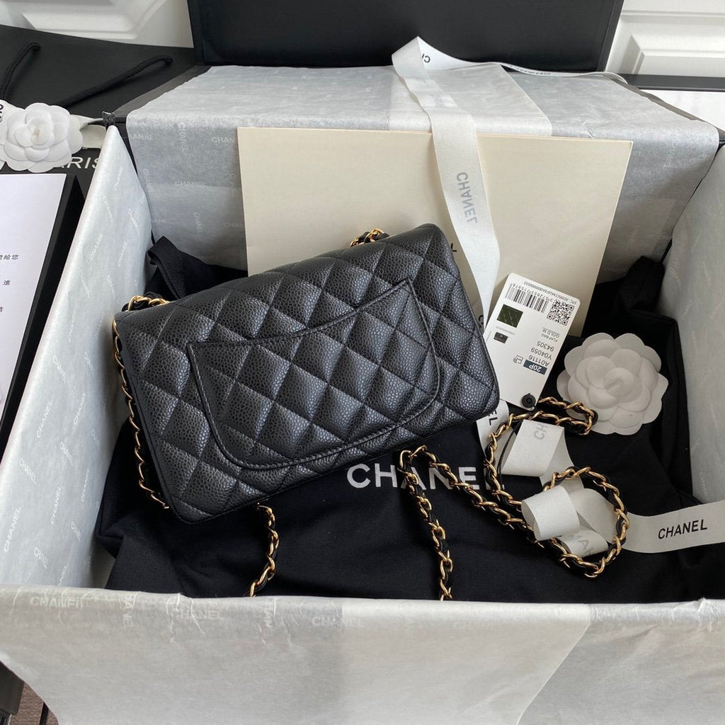 CHL - Mini Classic Handbag Black For Women 6.7in/17LO