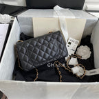 CHL - Mini Classic Handbag Black For Women 6.7in/17LO