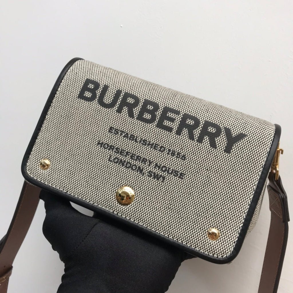 B-Berry - BB  Horseferry Print Cotton Canvas Small Crossbody Bag For Women, Bags 7.1in/18LO 80398691