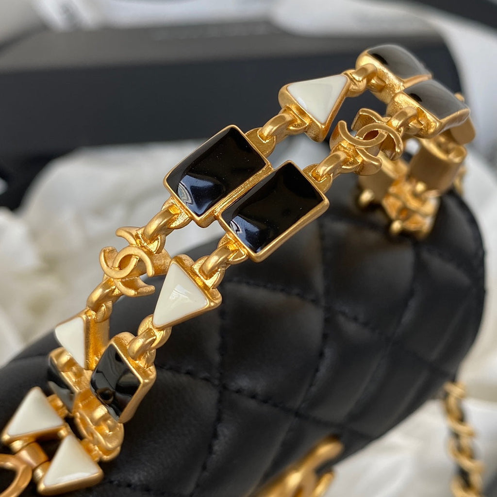 CHL -  Clutch With Chain Gold Hardware Black For Women Handbags, Shoulder Bags 5.7in/14.5LO AP2945