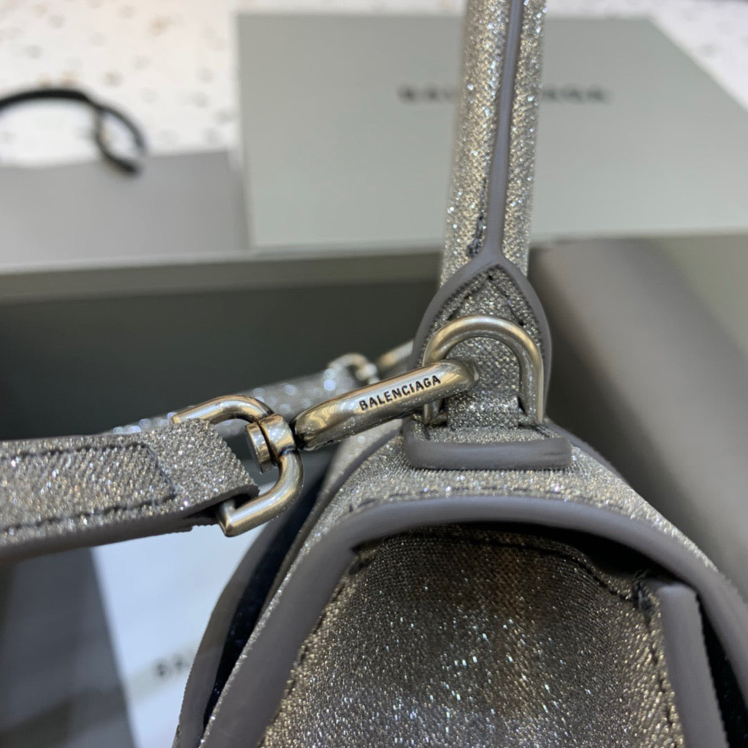 BLN-Ciaga Hourglass Small Handbag In Grey, For Women,  Bags 9in/23LO