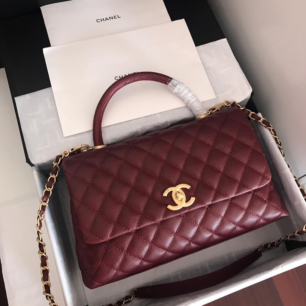 CHL - Handbag With Top Handle Dark Red For Women 11in/28LO