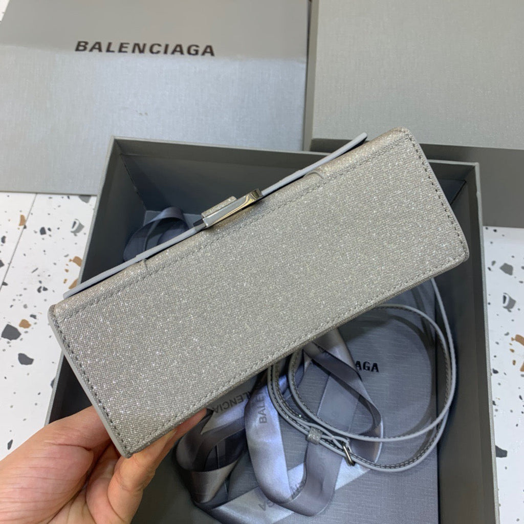 BLN-Ciaga Hourglass XS Handbag In Grey, For Women,  Bags 7.4in/19LO 5928332102G1501