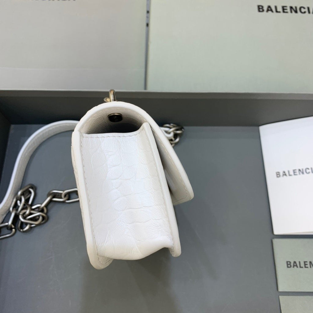 BLN-Ciaga Gossip Small On Chain Shoulder Bag White, For Women,  Bags 7.4in/19LO