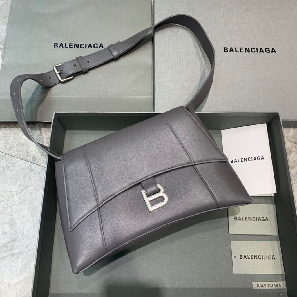 BLN-Ciaga Downtown Small Shoulder Bag In Gray, For Women,  Bags 11.8in/30LO 67135329S1Y1604