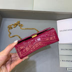BLN-Ciaga Hourglass Mini Handbag With Chain In Dark Red, For Women,  Bags 4.7in/12LO