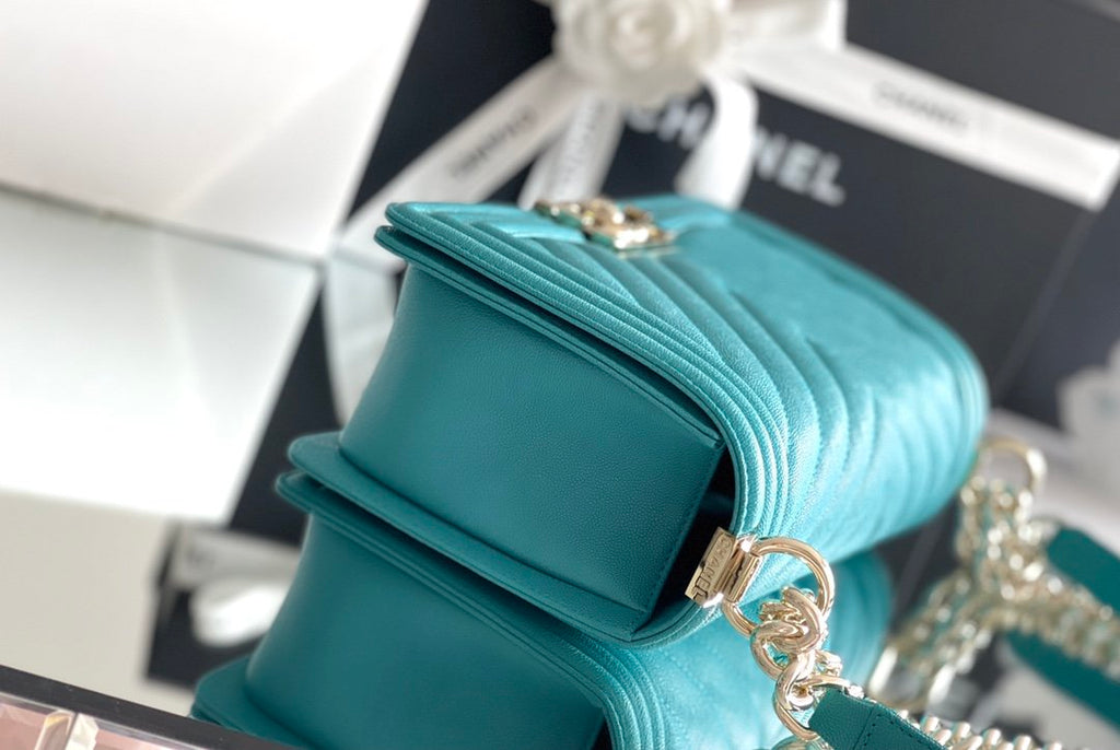 CHL - Medium Boy Handbag Blue For Women 9.8in/25LO A67086