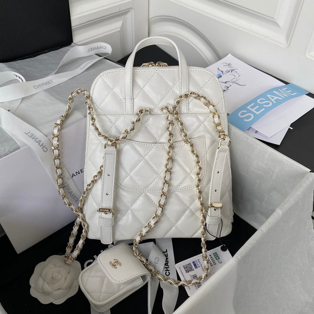 CHL - Rucksack Backpack White Bag For Women 21LO/8in