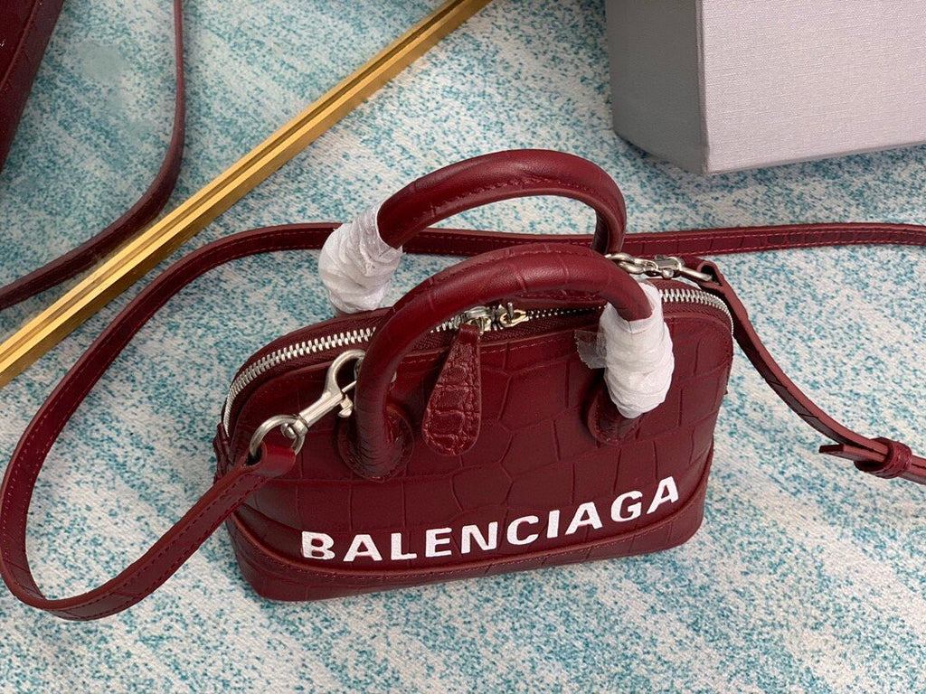BLN-Ciaga Ville Mini Handbag In Dark Red, For Women,  Bags 4.7in/12LO