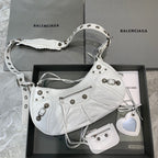 BLN-Ciaga Le Cagole XS Shoulder Bag In White, For Women,  Bags 13in/33LO