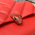 BVL Cabochon Backpack 22cm Red Cafskin GHW 188664