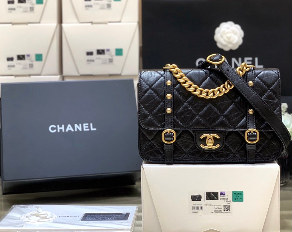 CHL -  Co Co Shoulder Bag Gold Chain Black 9.8in/25LO