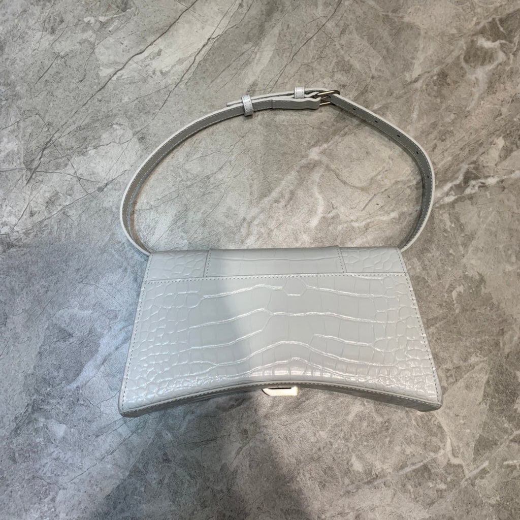 BLN-Ciaga Hourglass Handbag In White, For Women,  Bags 9.8in/25LO
