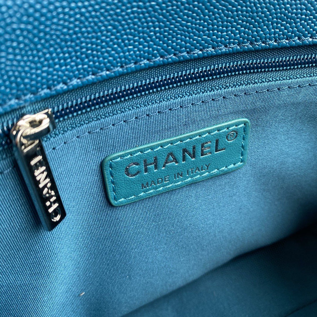 CHL - Flap Bag Red Hardware Grained Blue For Women Handbags, Shoulder Bags 9.4in/24LO AS2303