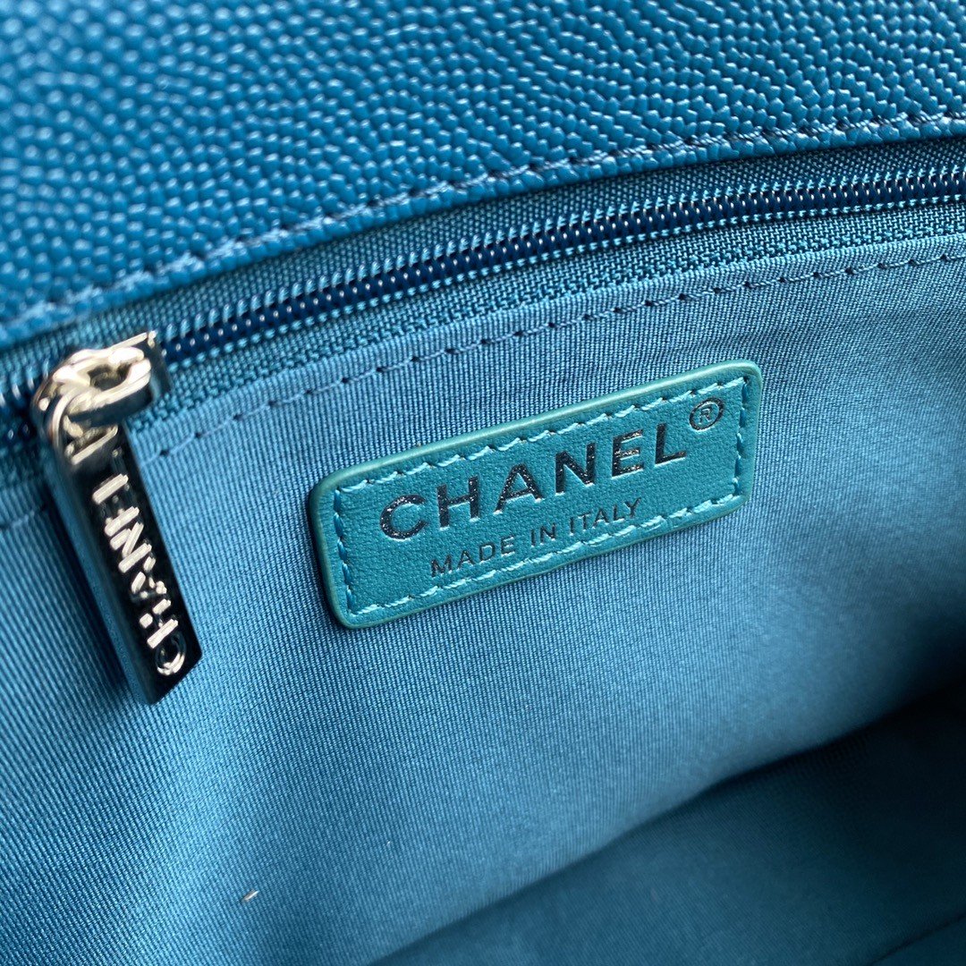 CHL - Flap Bag Red Hardware Grained Blue For Women Handbags, Shoulder Bags 9.4in/24LO AS2303