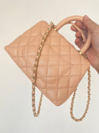 CHL - Mini Flap Bag Top Handle Light Brown For Women 7.5in/19LO