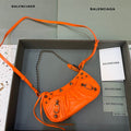BLN-Ciaga Le Cagole Mini Bag With Chain In Orange, For Women,  Bags 8.2in/21LO