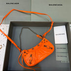 BLN-Ciaga Le Cagole Mini Bag With Chain In Orange, For Women,  Bags 8.2in/21LO