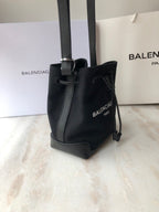 BLN-Ciaga Navy Cabas Linen Crossbody Bag In Black, For Women,  Bags 9.8in/25LO