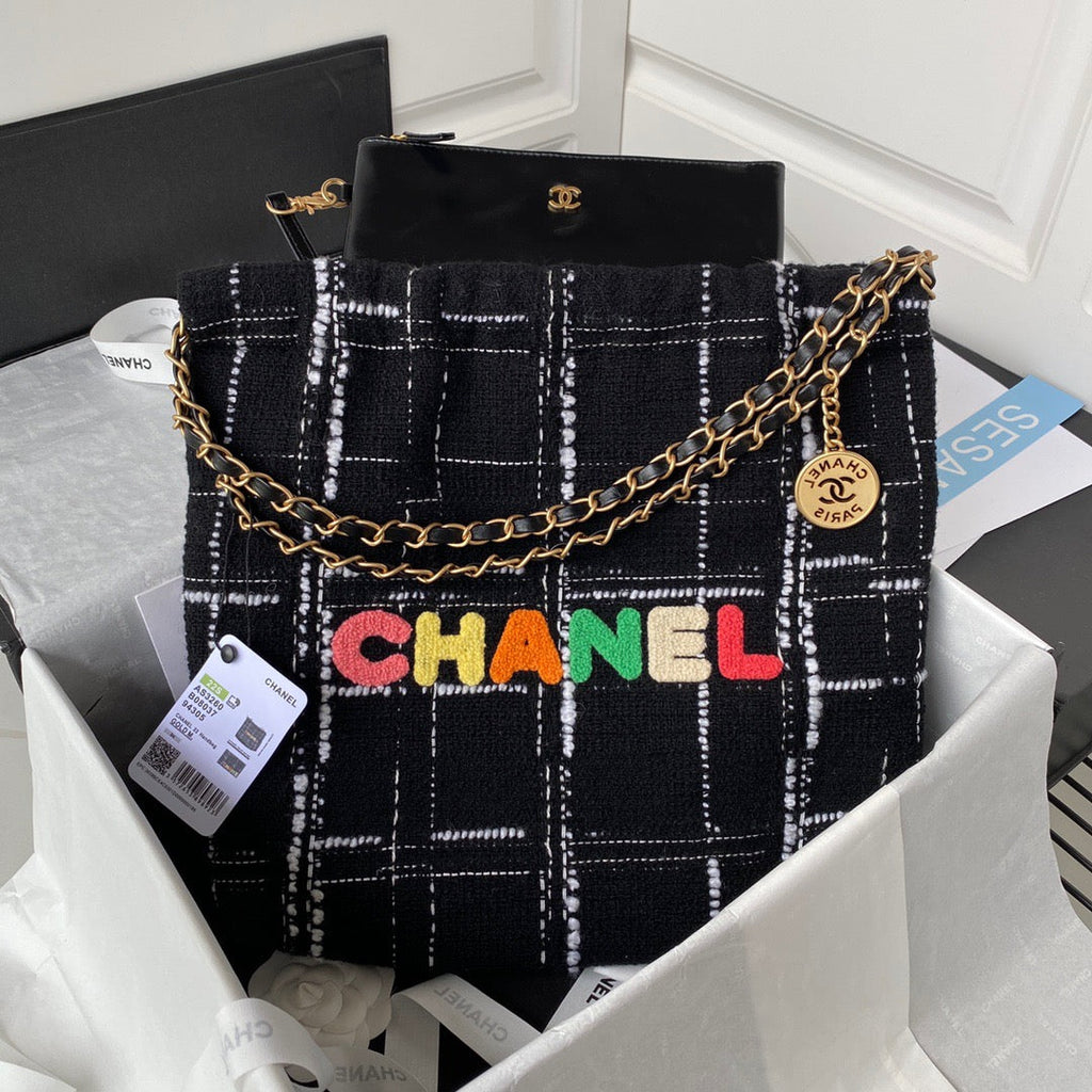 CHL -  22 Handbag Gold Hardware Black For Women Handbags, Shoulder Bags 14.2in/36LO AS3262