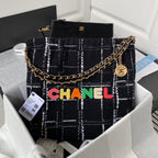 CHL -  22 Handbag Gold Hardware Black For Women Handbags, Shoulder Bags 14.2in/36LO AS3262