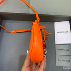 BLN-Ciaga Le Cagole Mini Bag With Chain In Orange, For Women,  Bags 8.2in/21LO