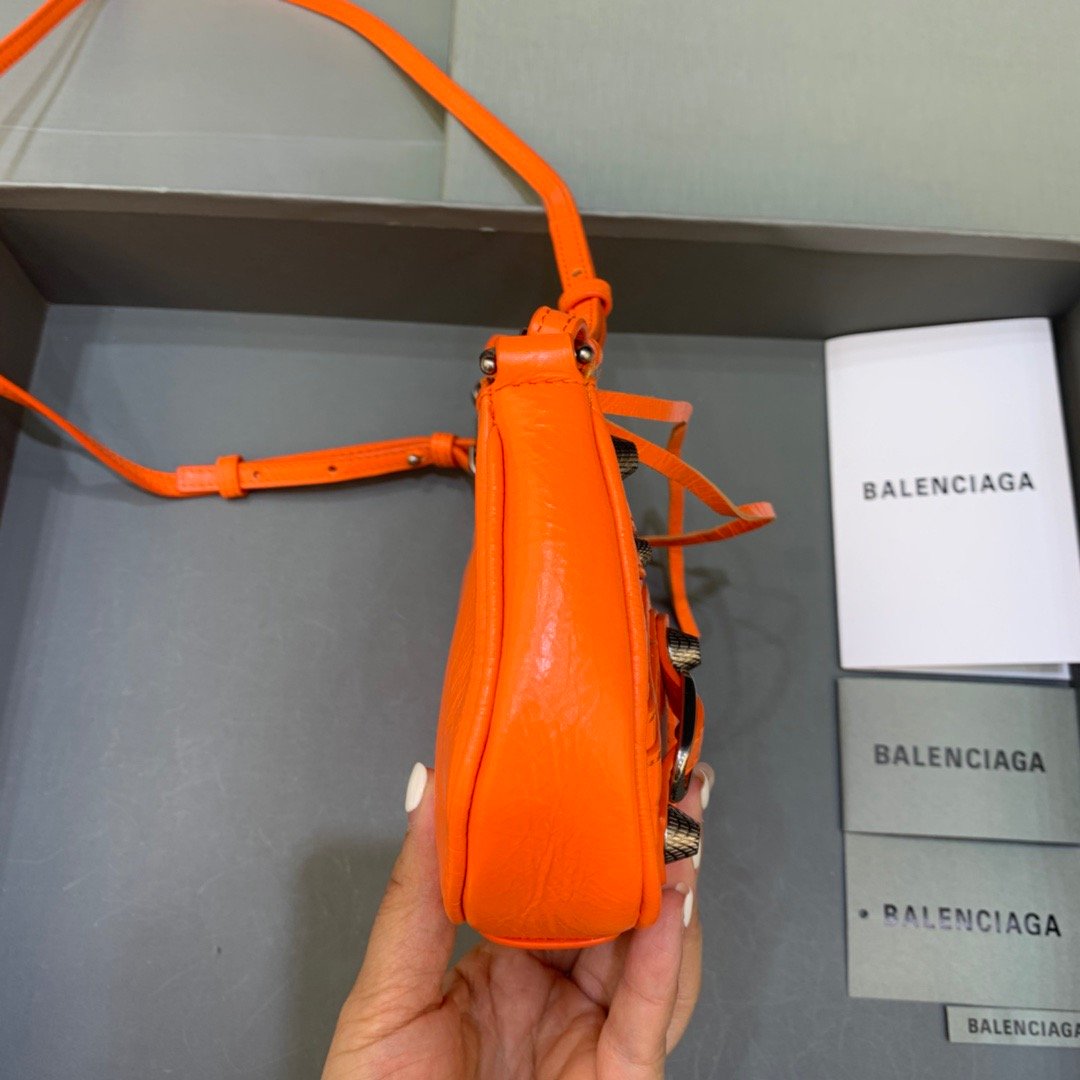 BLN-Ciaga Le Cagole Mini Bag With Chain In Orange, For Women,  Bags 8.2in/21LO