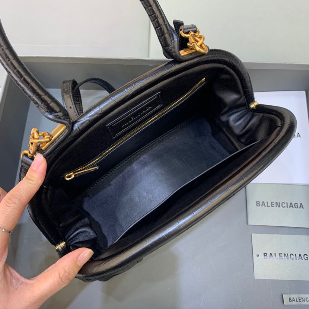 BLN-Ciaga Small Editor  Bag In Black, For Women,  Bags 13in/33LO
