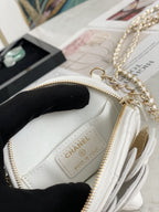 CHL -  Camellia Clutch With Chain White Bag For Women 11LO/4in