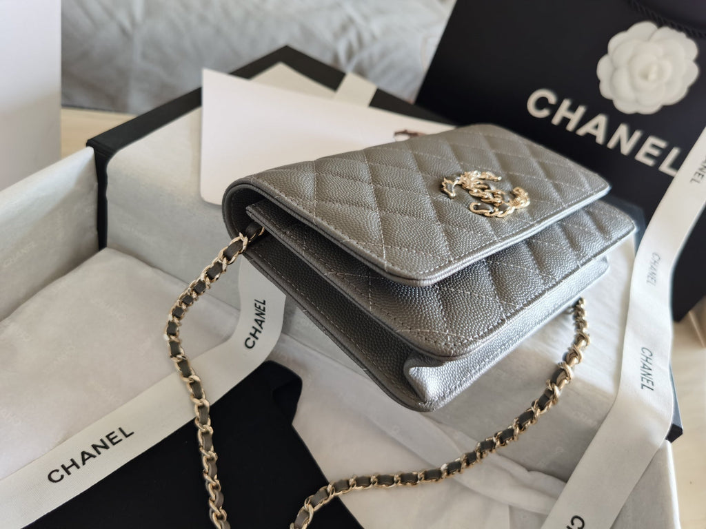 CHL - Mini Flap Bag Grey For Women 7.2in/18.5LO