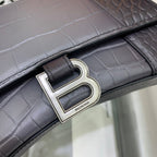 BLN-Ciaga Hourglass Small Handbag In Dark Grey, For Women,  Bags 9in/23LO 5935462107U1309