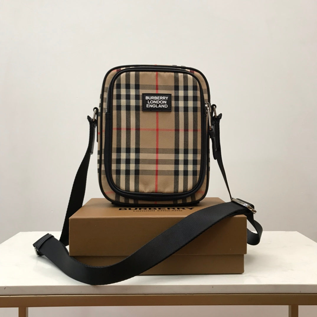 B-Berry - BB   Check And Crossbody Bag For Men, Bags 8.7in/22LO