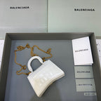 BLN-Ciaga Hourglass Mini Handbag With Chain In White, For Women,  Bags 4.7in/12LO