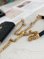 CHL - Mini Flap Bag Gold Toned Hardware Black For Women 4.7in/12LO