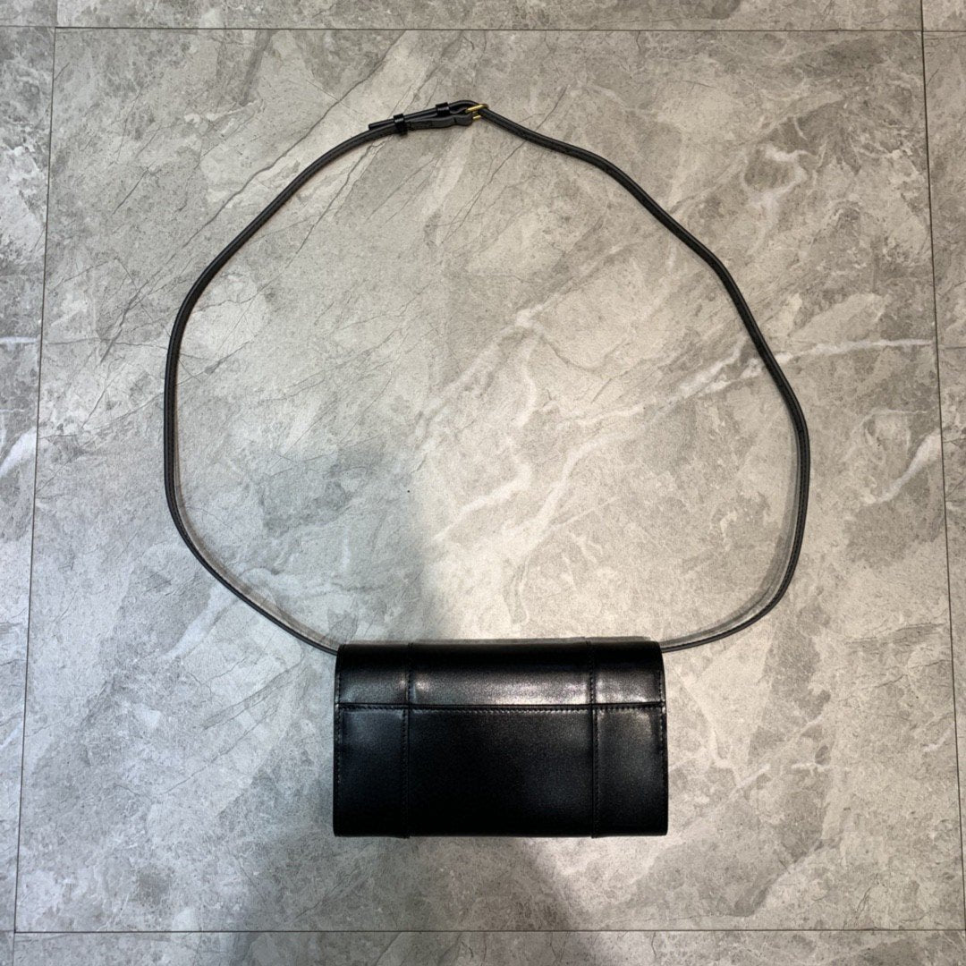 BLN-Ciaga Hourglass Wallet Bag In Black, For Women,  Bags 8in/20LO