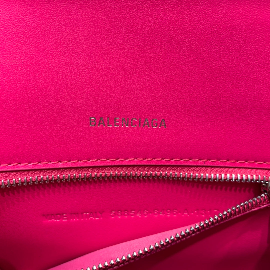 BLN-Ciaga Hourglass Small Handbag In Dark Pink, For Women,  Bags 9in/23LO