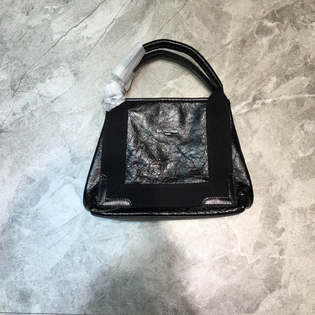 BLN-Ciaga Navy XS Tote Bag In Black, For Women,  Bags 12.6in/32LO