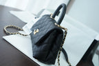 CHL -  Classic Mini Flapbag Top Handle Black For Women 7.5in/19LO