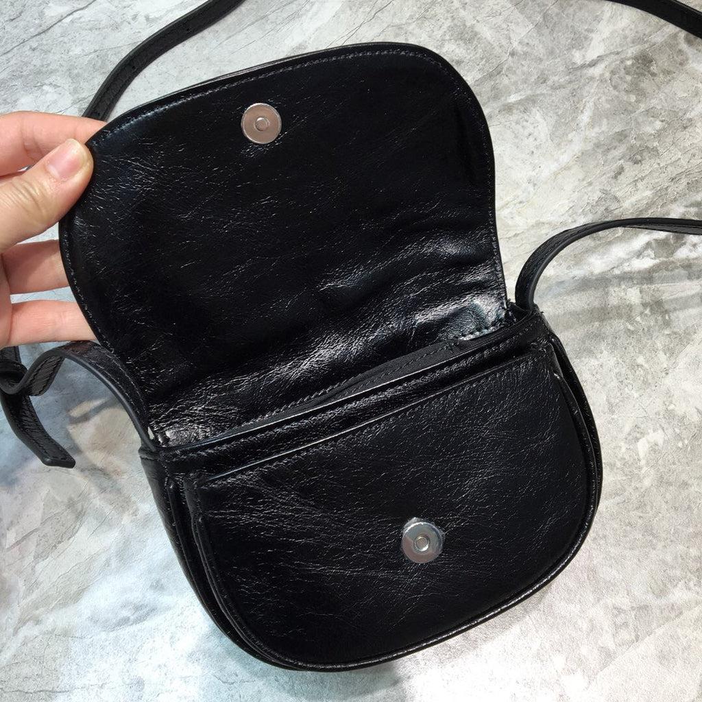 BLN-Ciaga Leader Soft Round Cross Bag In Black, For Women,  Bags 6.3in/16LO